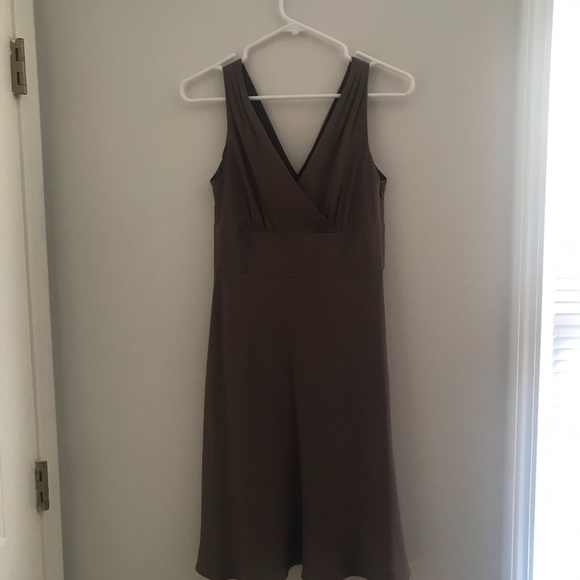 Taupe Silk J.Crew short Bridesmaid dress - Picture 2 of 9